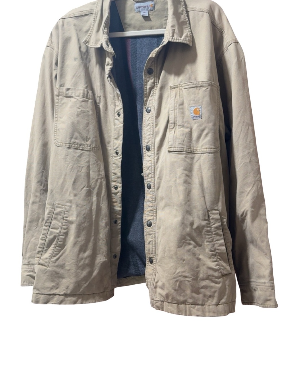 Carhartt Beige Tan Sandstone-Style Canvas Jacket